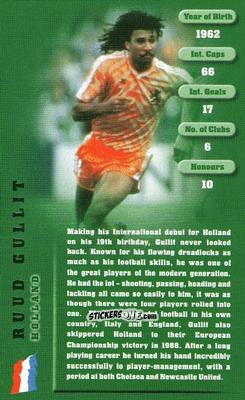 Figurina Ruud Gullit - Football Legends 1 2005 n. 15 - Top Trumps
