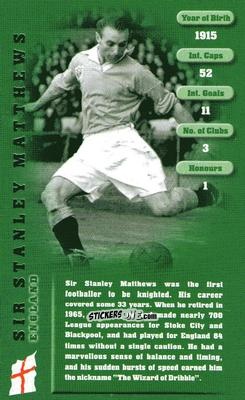 Cromo Stanley Matthews - Football Legends 1 2005 n. 20 - Top Trumps