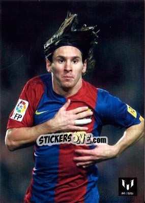 Sticker Messi in game for FCB - Messi (European version) n. 9 - Icons.com
