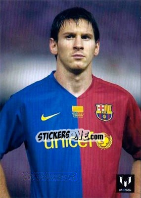 Cromo Messi in game for FCB