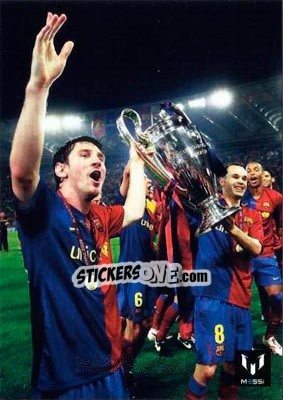 Sticker Messi in game for FCB - Messi (European version) n. 17 - Icons.com