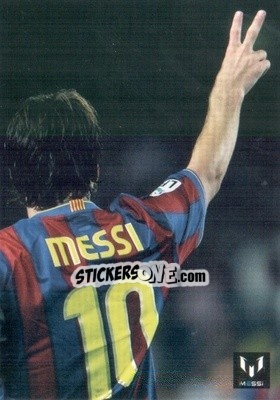 Cromo Messi in game for FCB