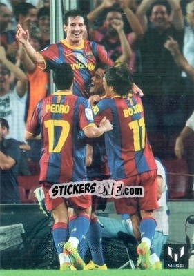 Cromo Messi in game for FCB