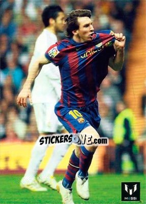Sticker Messi in game for FCB - Messi (European version) n. 23 - Icons.com