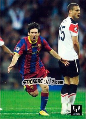 Sticker Messi in game for FCB - Messi (European version) n. 27 - Icons.com