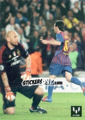 Sticker Messi in game for FCB - Messi (European version) n. 37 - Icons.com