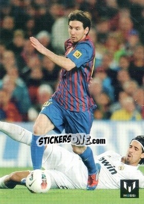 Cromo Messi in game for FCB