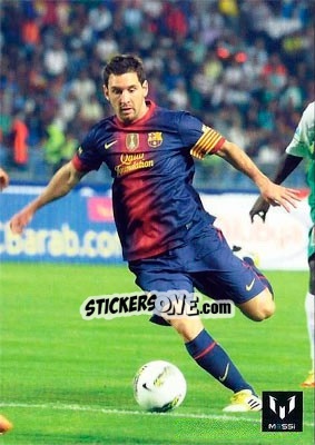 Cromo Messi in game for FCB