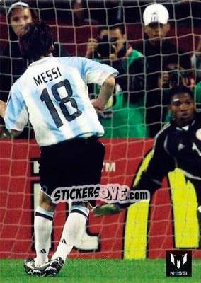 Sticker Messi in game for Argentina - Messi (European version) n. 41 - Icons.com