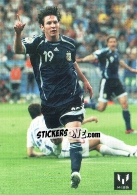 Figurina Messi in game for Argentina