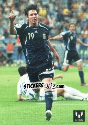Sticker Messi in game for Argentina - Messi (European version) n. 44 - Icons.com