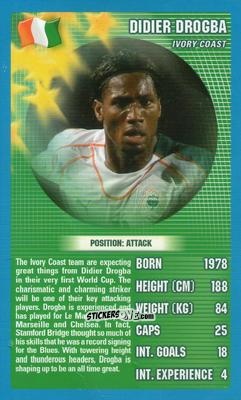 Figurina Didier Drogba - World Football Stars 2006 n. 7 - Top Trumps