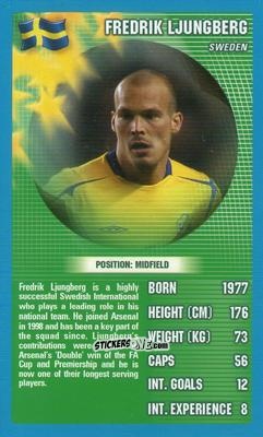 Figurina Fredrik Ljungberg - World Football Stars 2006 n. 30 - Top Trumps