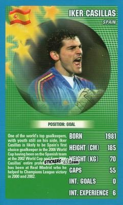 Cromo Iker Casillas - World Football Stars 2006 n. 28 - Top Trumps
