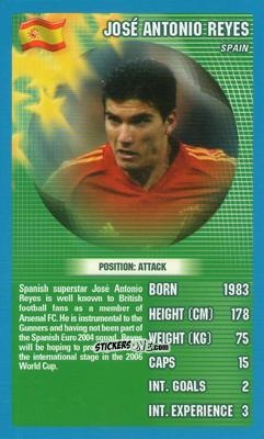 Figurina Jose Antonio Reyes - World Football Stars 2006 n. 6 - Top Trumps