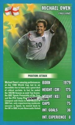 Sticker Michael Owen - World Football Stars 2006 n. 27 - Top Trumps