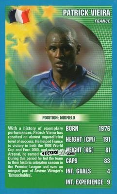 Cromo Patrick Vieira - World Football Stars 2006 n. 17 - Top Trumps