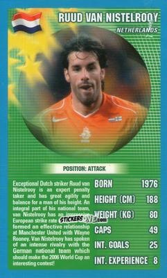 Cromo Ruud van Nistelrooy - World Football Stars 2006 n. 20 - Top Trumps