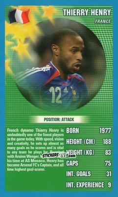 Figurina Thierry Henry - World Football Stars 2006 n. 15 - Top Trumps