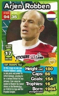 Sticker Arjen Robben - World Football Stars 2013-2014 n. 17 - Top Trumps