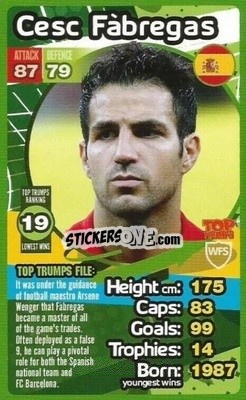 Sticker Cesc Fabregas - World Football Stars 2013-2014 n. 19 - Top Trumps