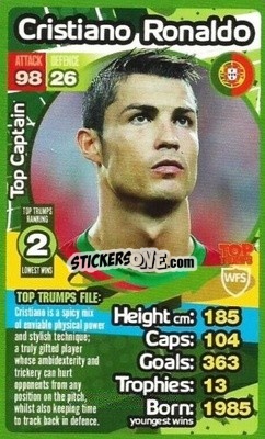 Sticker Cristiano Ronaldo - World Football Stars 2013-2014 n. 2 - Top Trumps