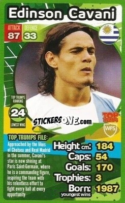 Sticker Edinson Cavani - World Football Stars 2013-2014 n. 24 - Top Trumps