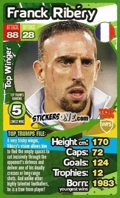Sticker Franck Ribery - World Football Stars 2013-2014 n. 5 - Top Trumps