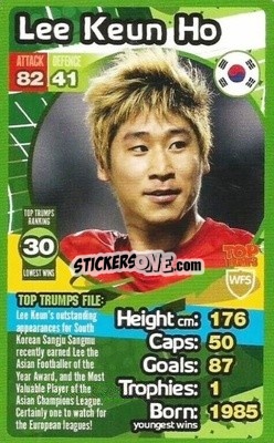 Sticker Lee Keun Ho - World Football Stars 2013-2014 n. 30 - Top Trumps