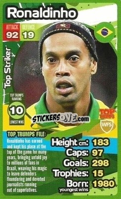 Sticker Ronaldinho - World Football Stars 2013-2014 - Top Trumps