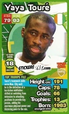 Sticker Yaya Toure - World Football Stars 2013-2014 n. 18 - Top Trumps