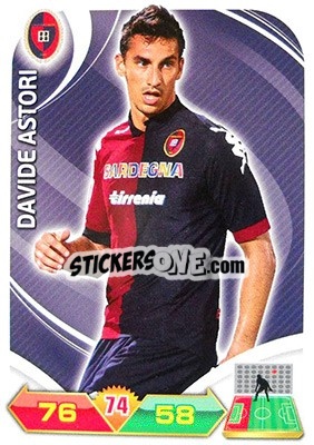 Sticker Davide Astori - Calciatori 2012-2013. Adrenalyn XL n. 36 - Panini