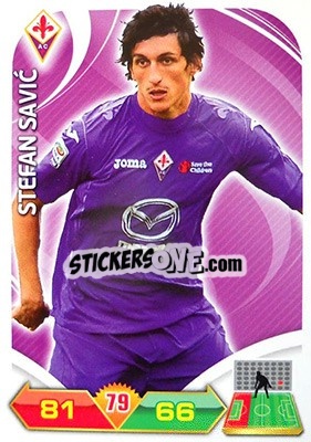 Sticker Stefan Savic - Calciatori 2012-2013. Adrenalyn XL n. 88 - Panini