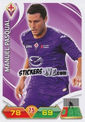 Sticker Manuel Pasqual - Calciatori 2012-2013. Adrenalyn XL n. 90 - Panini