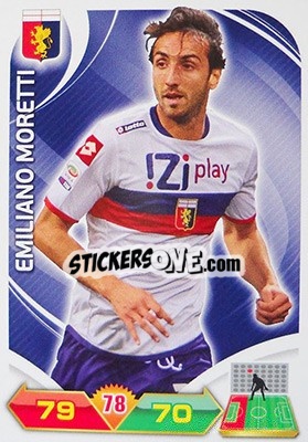 Sticker Moretti - Calciatori 2012-2013. Adrenalyn XL n. 107 - Panini