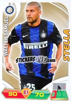 Sticker Walter Samuel - Calciatori 2012-2013. Adrenalyn XL n. 122 - Panini