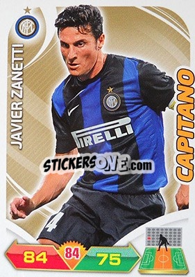 Sticker Javier Zanetti - Calciatori 2012-2013. Adrenalyn XL n. 128 - Panini