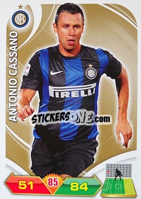 Sticker Antonio Cassano - Calciatori 2012-2013. Adrenalyn XL n. 132 - Panini