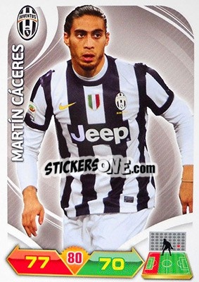 Sticker Martín Cáceres - Calciatori 2012-2013. Adrenalyn XL n. 143 - Panini