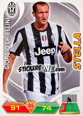 Sticker Chiellini - Calciatori 2012-2013. Adrenalyn XL n. 144 - Panini