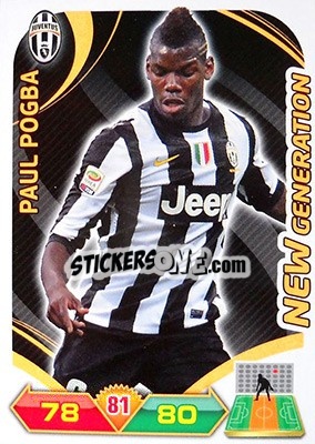 Sticker Paul Pogba - Calciatori 2012-2013. Adrenalyn XL n. 152 - Panini