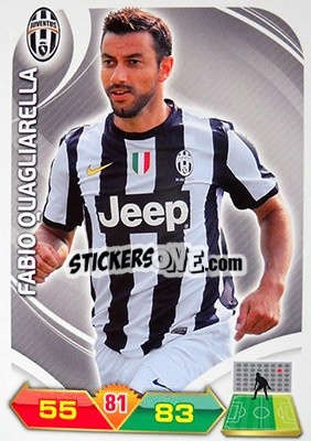 Sticker Quagliarella - Calciatori 2012-2013. Adrenalyn XL n. 155 - Panini