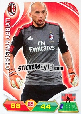 Sticker Christian Abbiati - Calciatori 2012-2013. Adrenalyn XL n. 184 - Panini