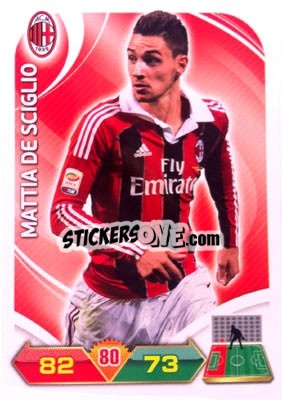 Sticker Mattia De Sciglio - Calciatori 2012-2013. Adrenalyn XL n. 188 - Panini