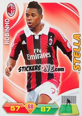 Sticker Robinho - Calciatori 2012-2013. Adrenalyn XL n. 196 - Panini