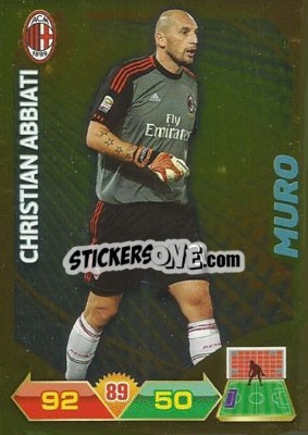 Sticker Christian Abbiati - Calciatori 2012-2013. Adrenalyn XL n. 201 - Panini