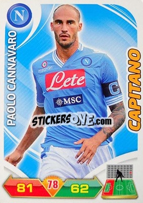 Sticker Paolo Cannavaro - Calciatori 2012-2013. Adrenalyn XL n. 208 - Panini