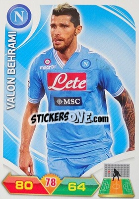 Sticker Valon Behrami - Calciatori 2012-2013. Adrenalyn XL n. 210 - Panini