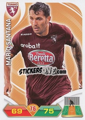Sticker Mario Santana - Calciatori 2012-2013. Adrenalyn XL n. 343 - Panini