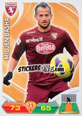Figurina Migjen Basha - Calciatori 2012-2013. Adrenalyn XL n. 344 - Panini